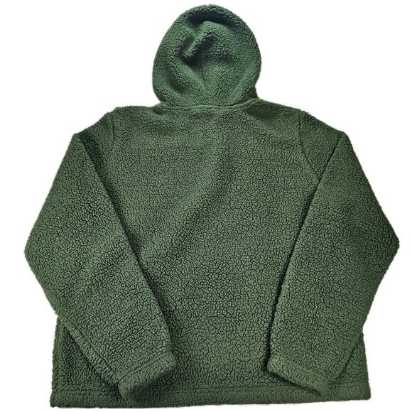 Women's FILA Green Sherpa 1/2 Zipper Pullover Hoodie Size Medium - Picture 4 of 4